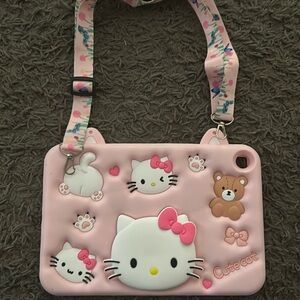 Hello Kitty Ipad case with pop out stand and screen protector